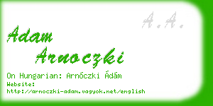 adam arnoczki business card